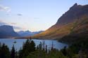 Sunlit hill by lake_2195